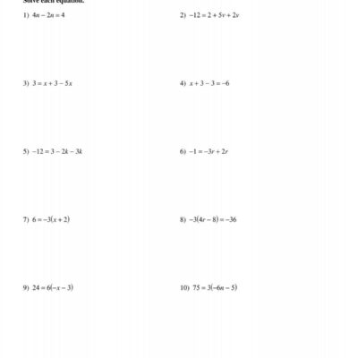 Solving Multi Step Equations pdf Kuta Software