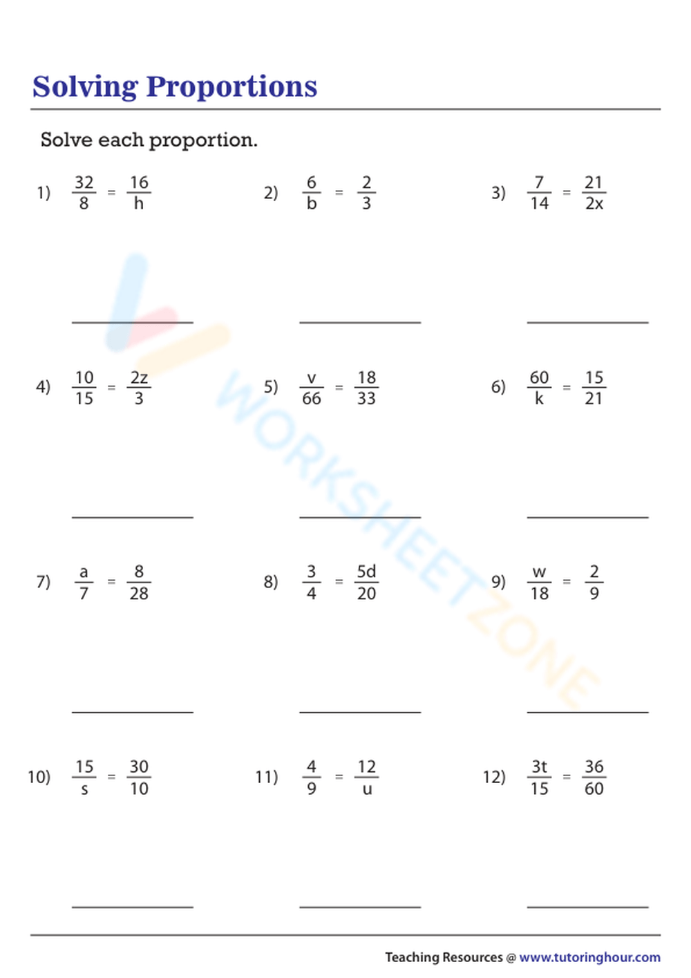 Solving Proportions Worksheet Worksheets Library