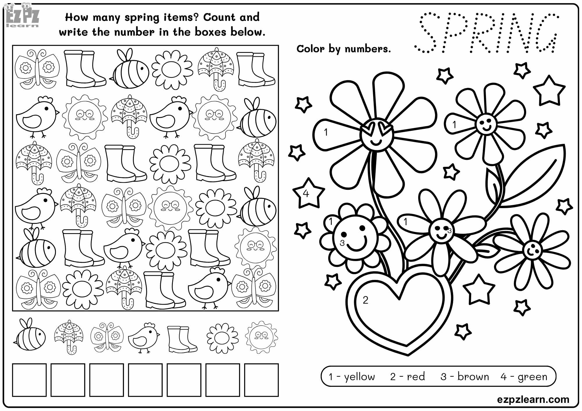 spring activity worksheets