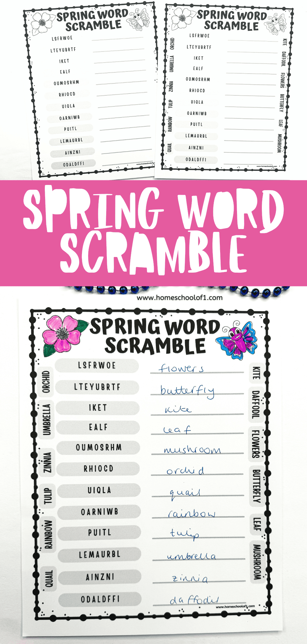 Spring Word Scramble Free Printable Spring Word Scramble Free Printable