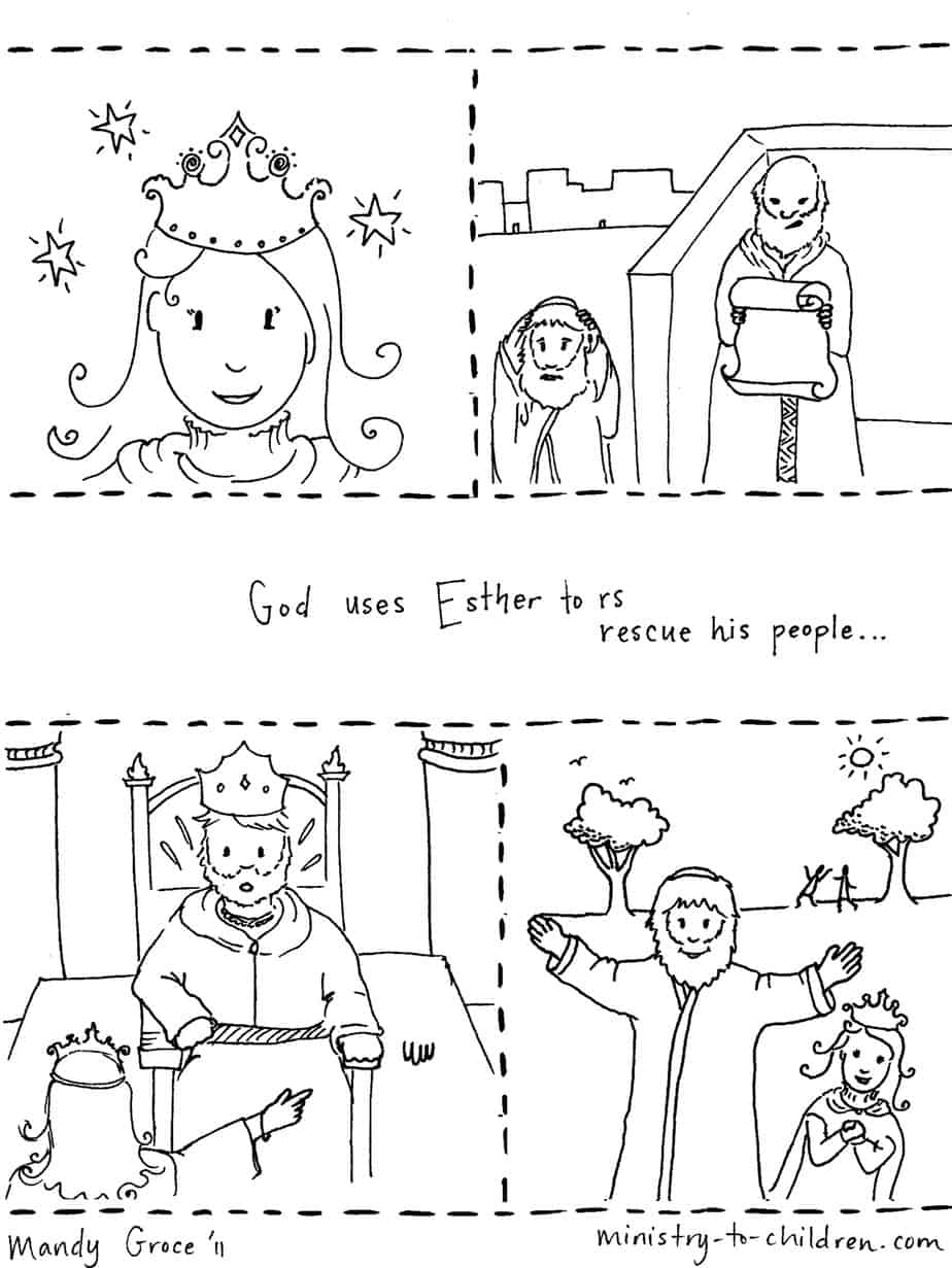 Story Of Esther Coloring Page Story Of Esther Coloring Page