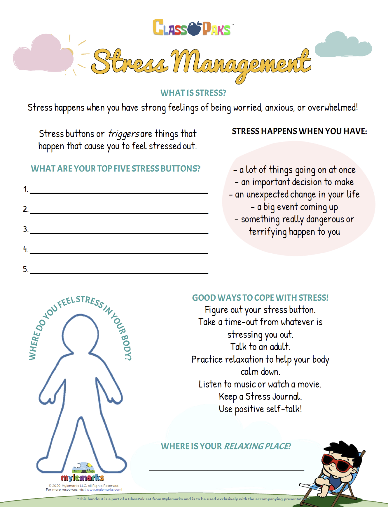 Stress Management ClassPak Worksheets Library Stress Management ClassPak Worksheets Library