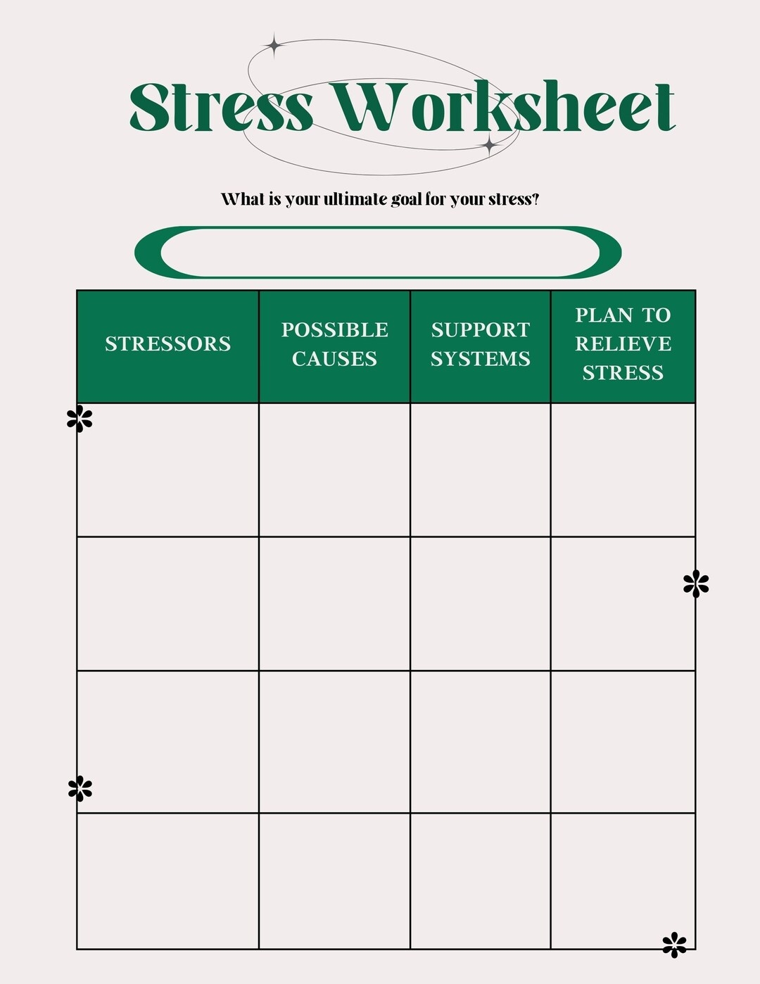Stress Management Worksheet Etsy Canada Stress Management Worksheet Etsy Canada