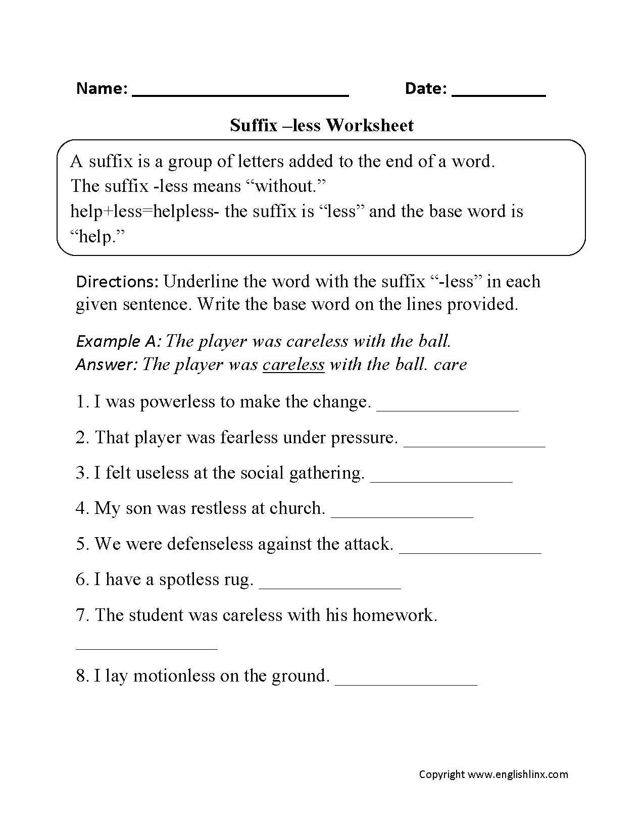 Suffixes Worksheets Printable Word Endings Practice Suffixes Worksheets Printable Word Endings Practice