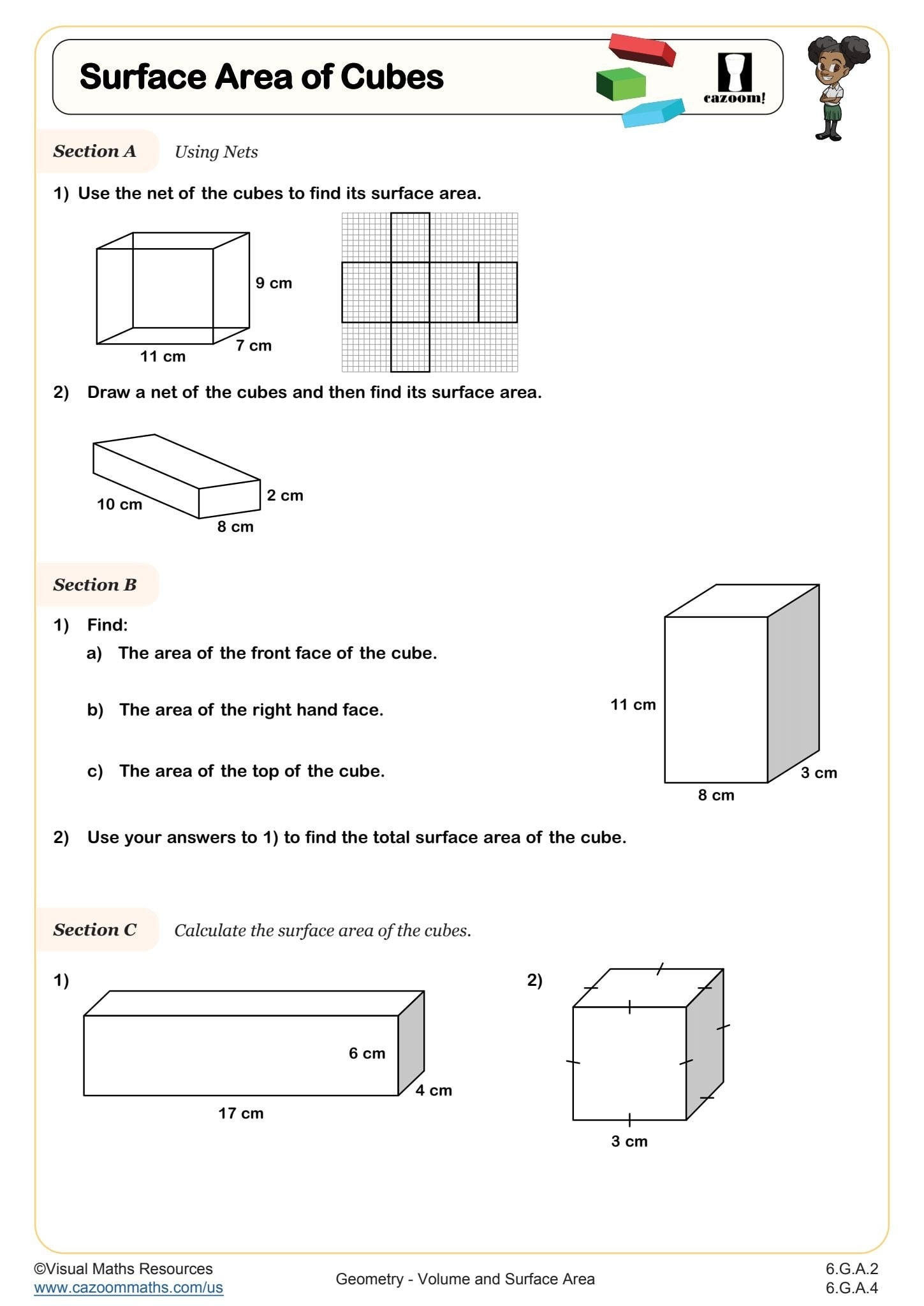 Surface Area And Volume Worksheets Printable PDF Worksheets Cazoom Math