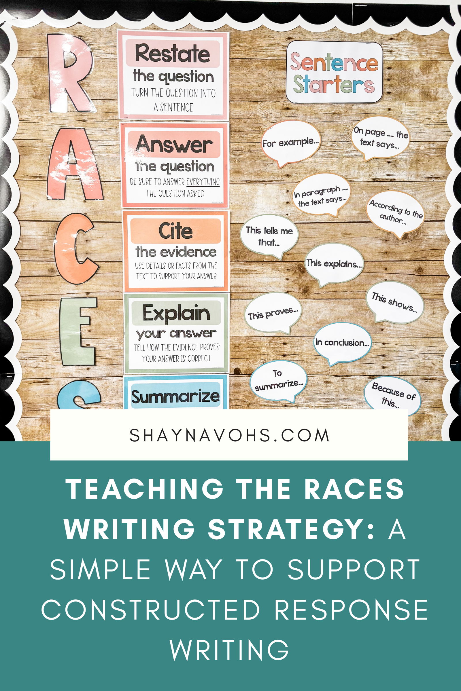 Teaching The RACES Writing Strategy A Simple Way To Support Constructed Response Writing Shayna Vohs