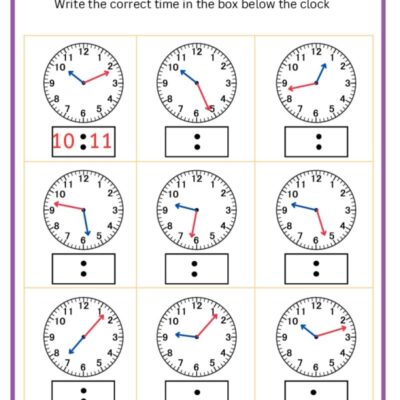 Telling Time Worksheets