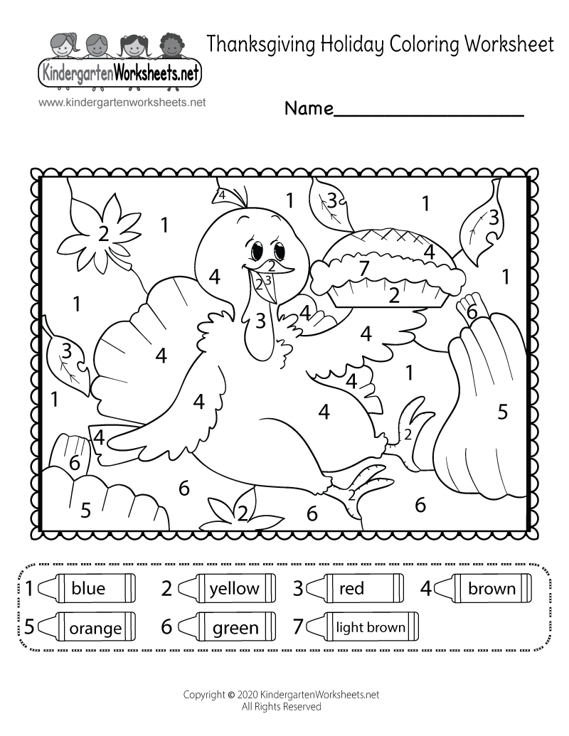 Thanksgiving Color By Number Worksheet Free Printable Digital PDF