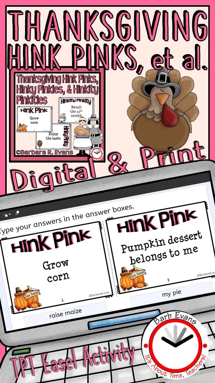 hink pinks worksheets with answers