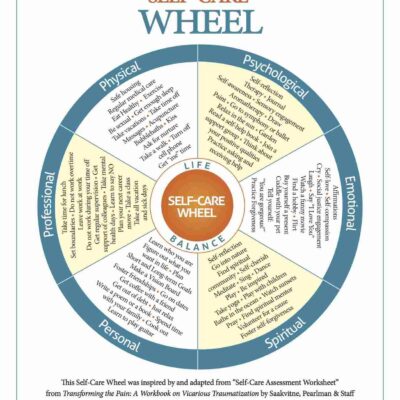 The Self Care Wheel Wellness Worksheets Activities PDF