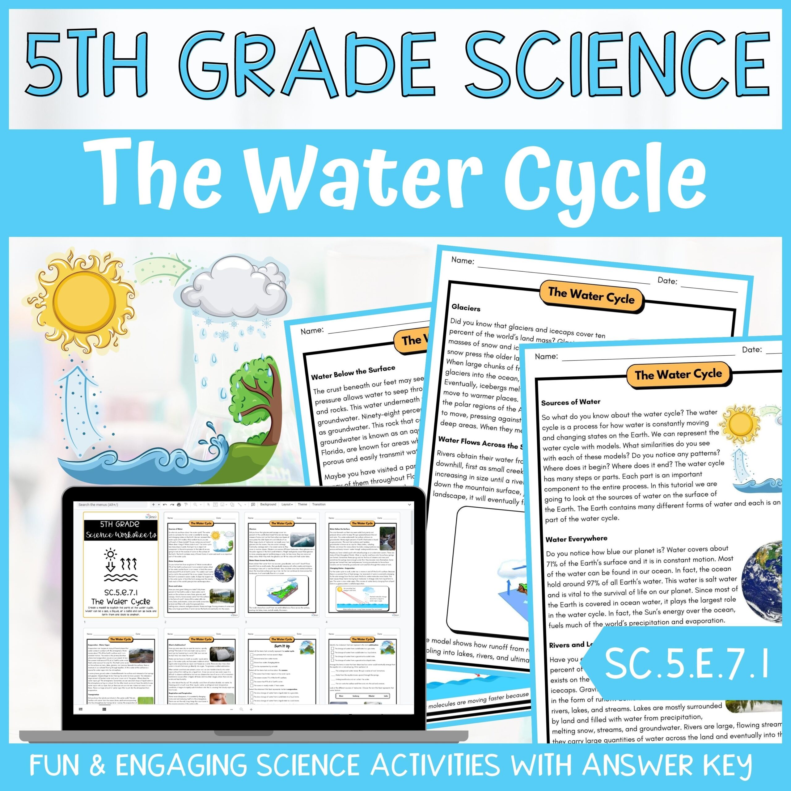 the water cycle worksheet answers