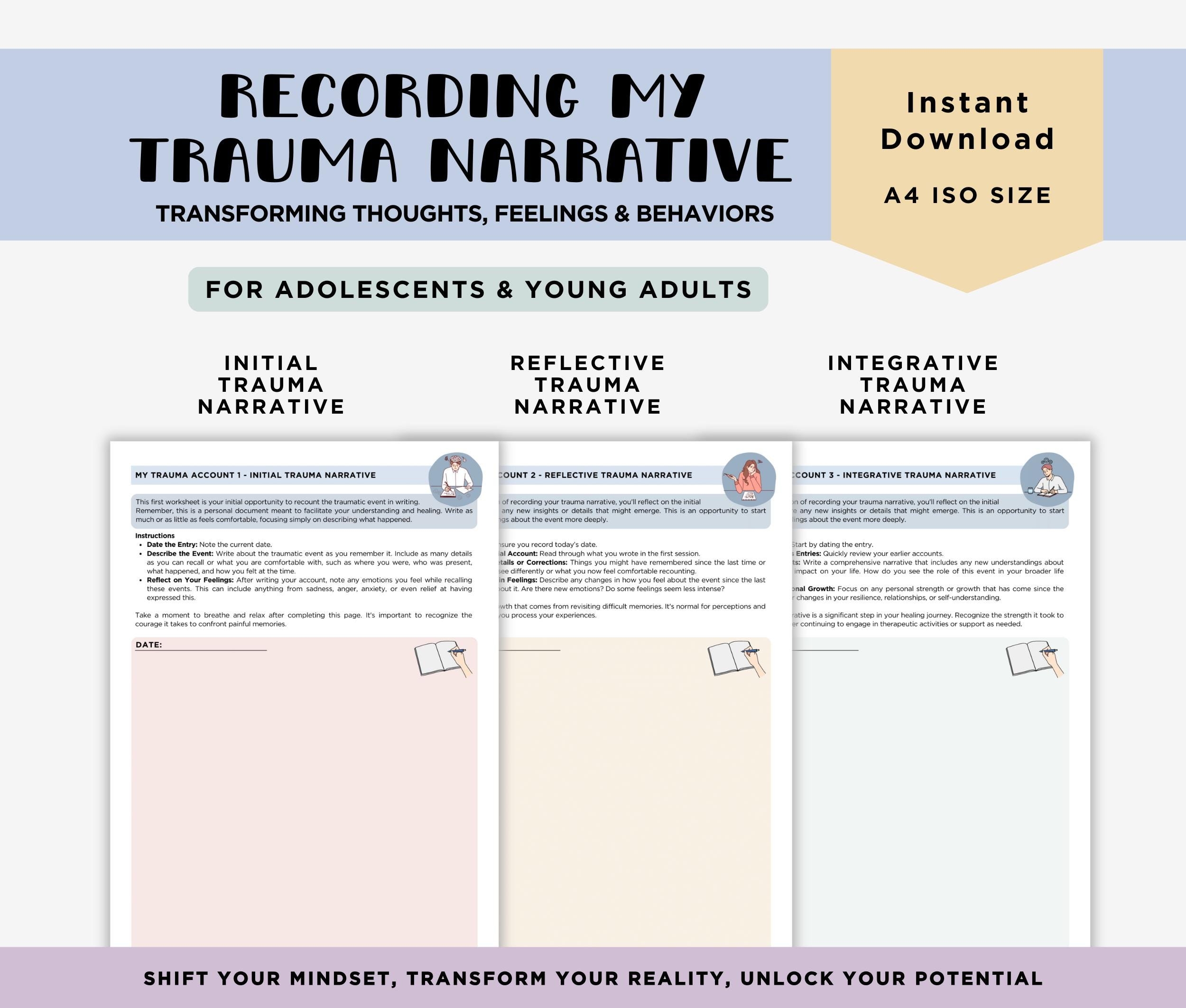 Therapy Worksheets My Trauma Narrative For Teens And Young Adults Therapist Resources Social Worker Counselor Tools And Exercises Etsy Sweden Therapy Worksheets My Trauma Narrative For Teens And Young Adults Therapist Resources Social Worker Counselor Tools And Exercises Etsy Sweden