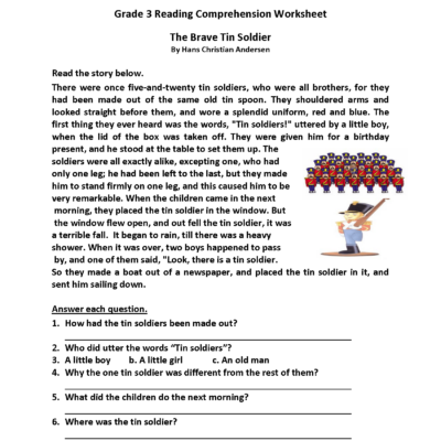 Third Grade Reading Worksheets Improve Fluency Vocabulary