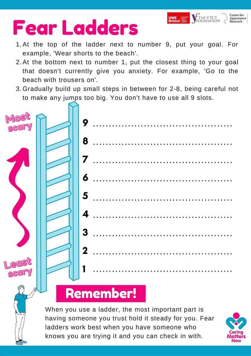 fear ladder worksheet pdf fear ladder worksheet pdf
