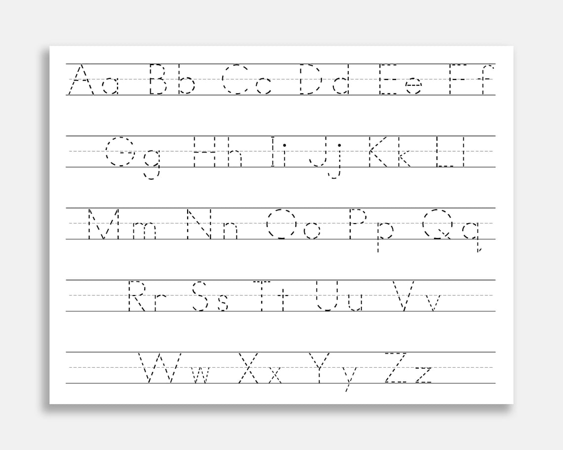alphabet letters practice sheets