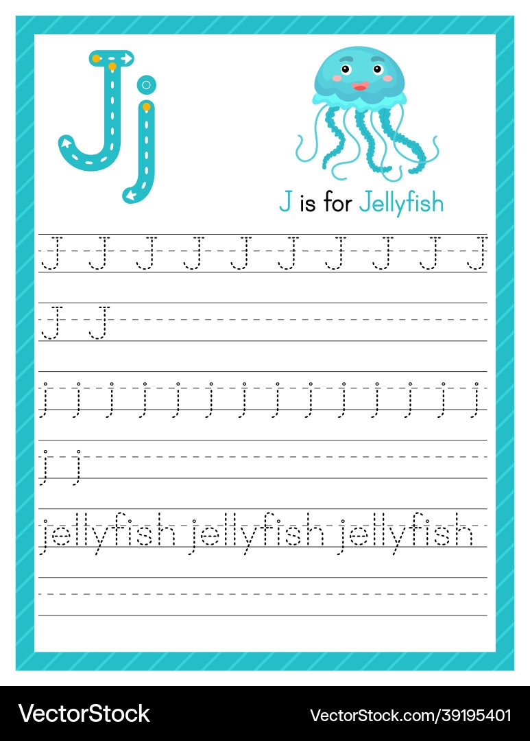 tracing the letter j