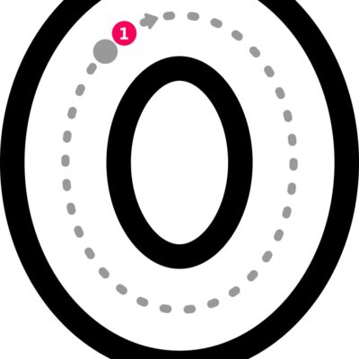 Tracing Alphabet Letter O Lowercase Prewriting Royalty Free Vector VectorStock