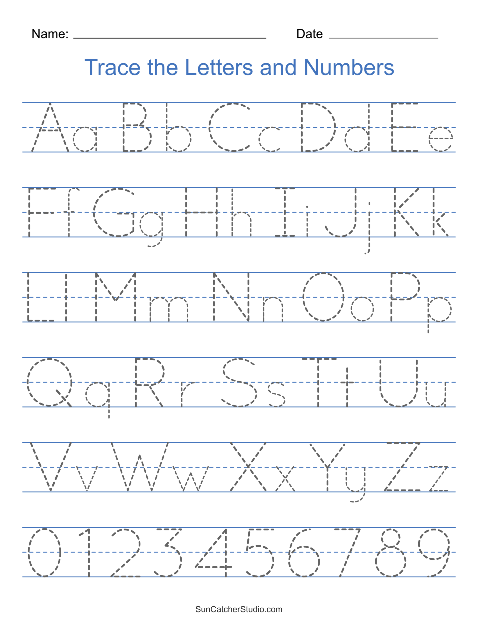 tracing letters worksheets