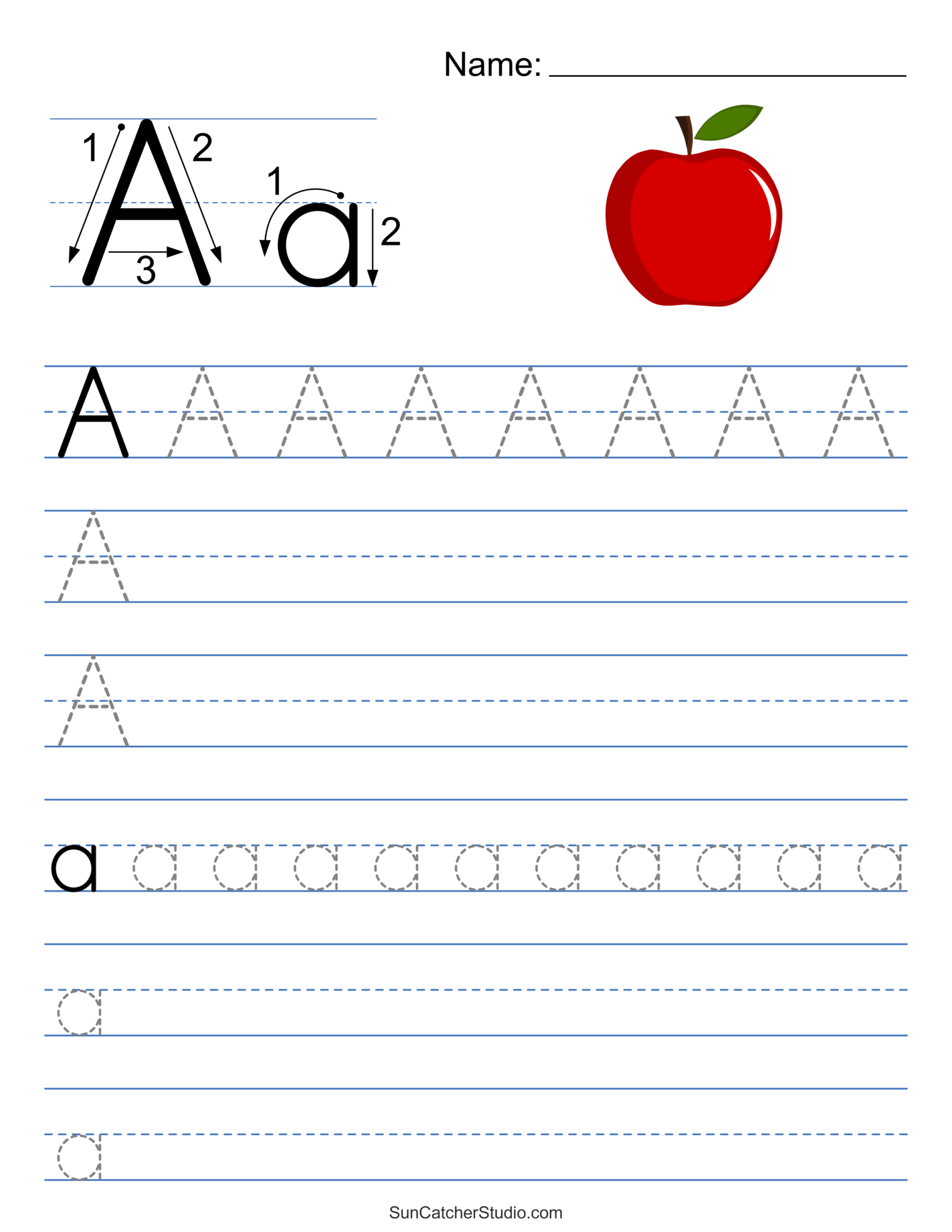 Tracing Alphabet Letters Printable Handwriting Worksheets Free Printables Lettering SVG Files Tools Apps