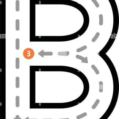 Tracing Alphabet Uppercase Capital Letter B Prewriting Dotted Line Element For Kindergarten Preschool And Montessori School Kids Worksheet For Handwriting Practice Activity Stock Vector Image Art Alamy