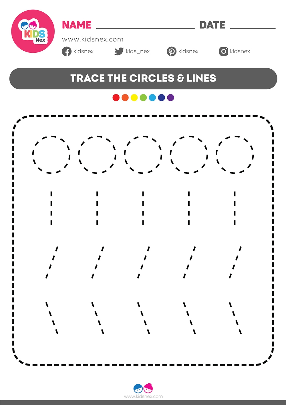Tracing Circles And Lines Free Printable KidsNex