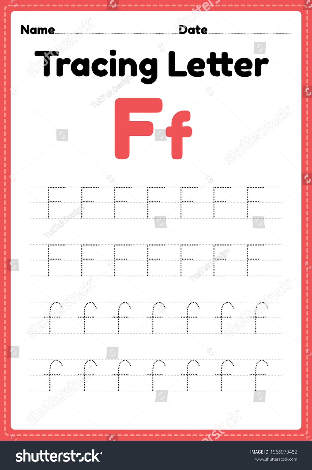 traceable letter f