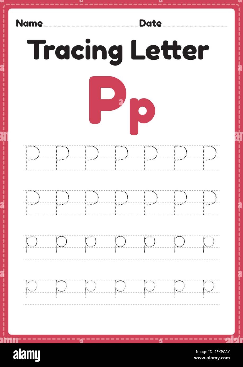 letter p tracing page