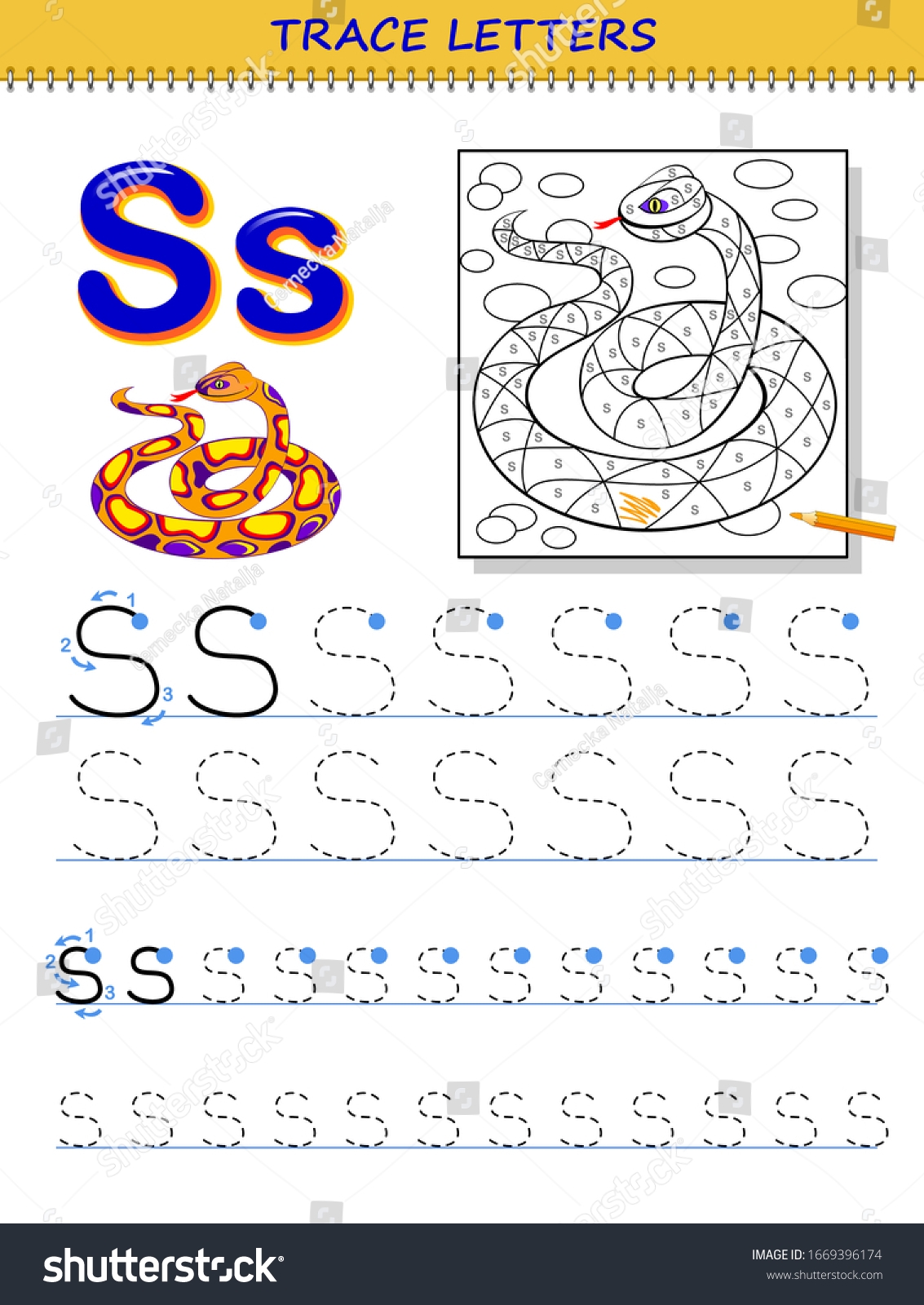 children's tracing letters