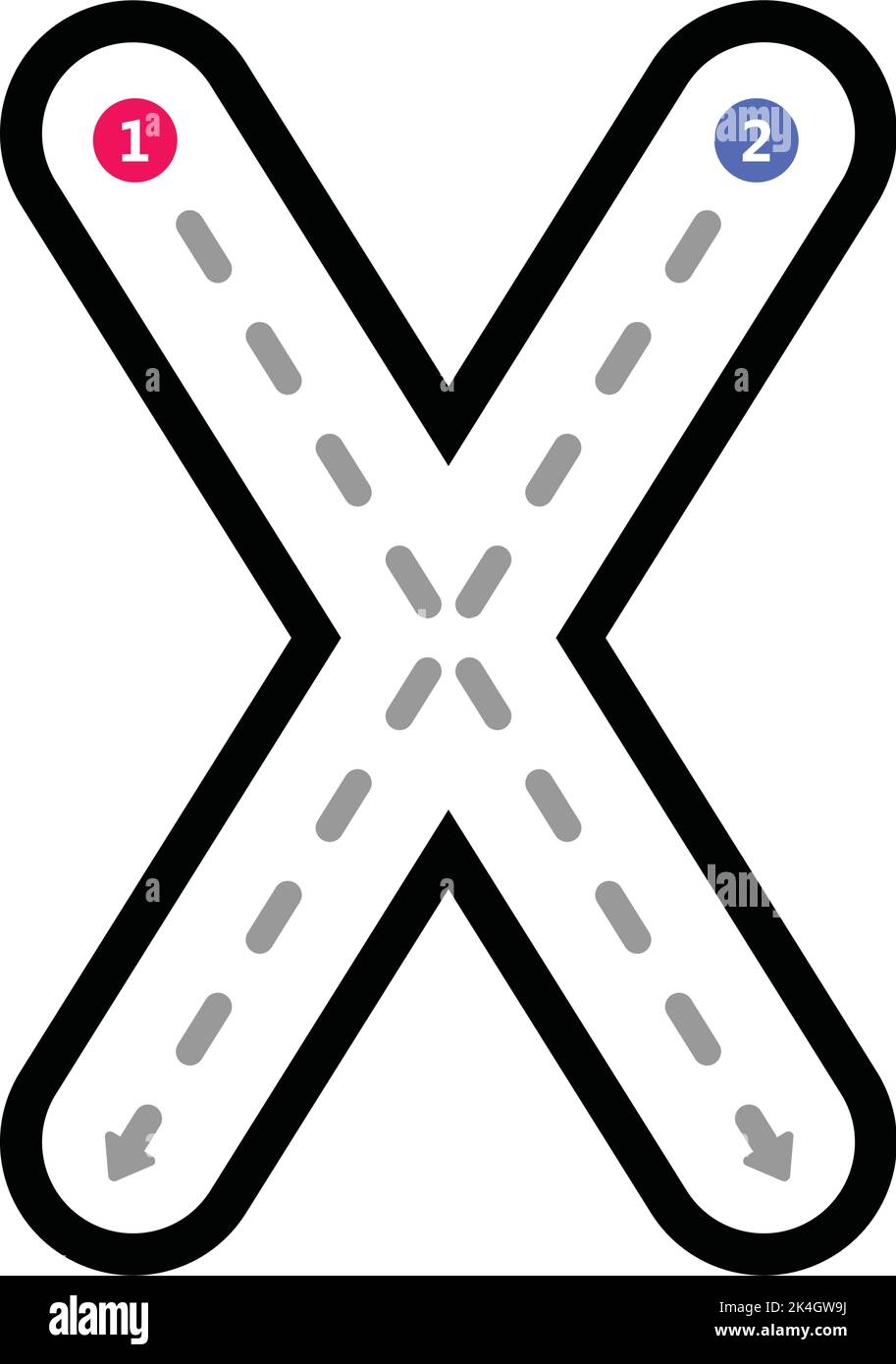 Tracing Letter X Cut Out Stock Images Pictures Alamy