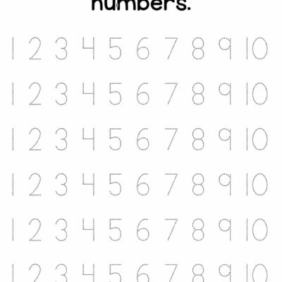 Tracing Numbers 1 10 Worksheets Free Printable Pdfs Teach Prints