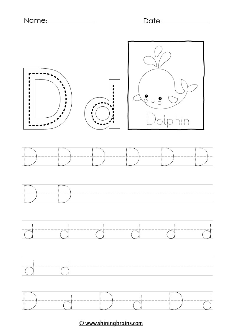 letter tracing d