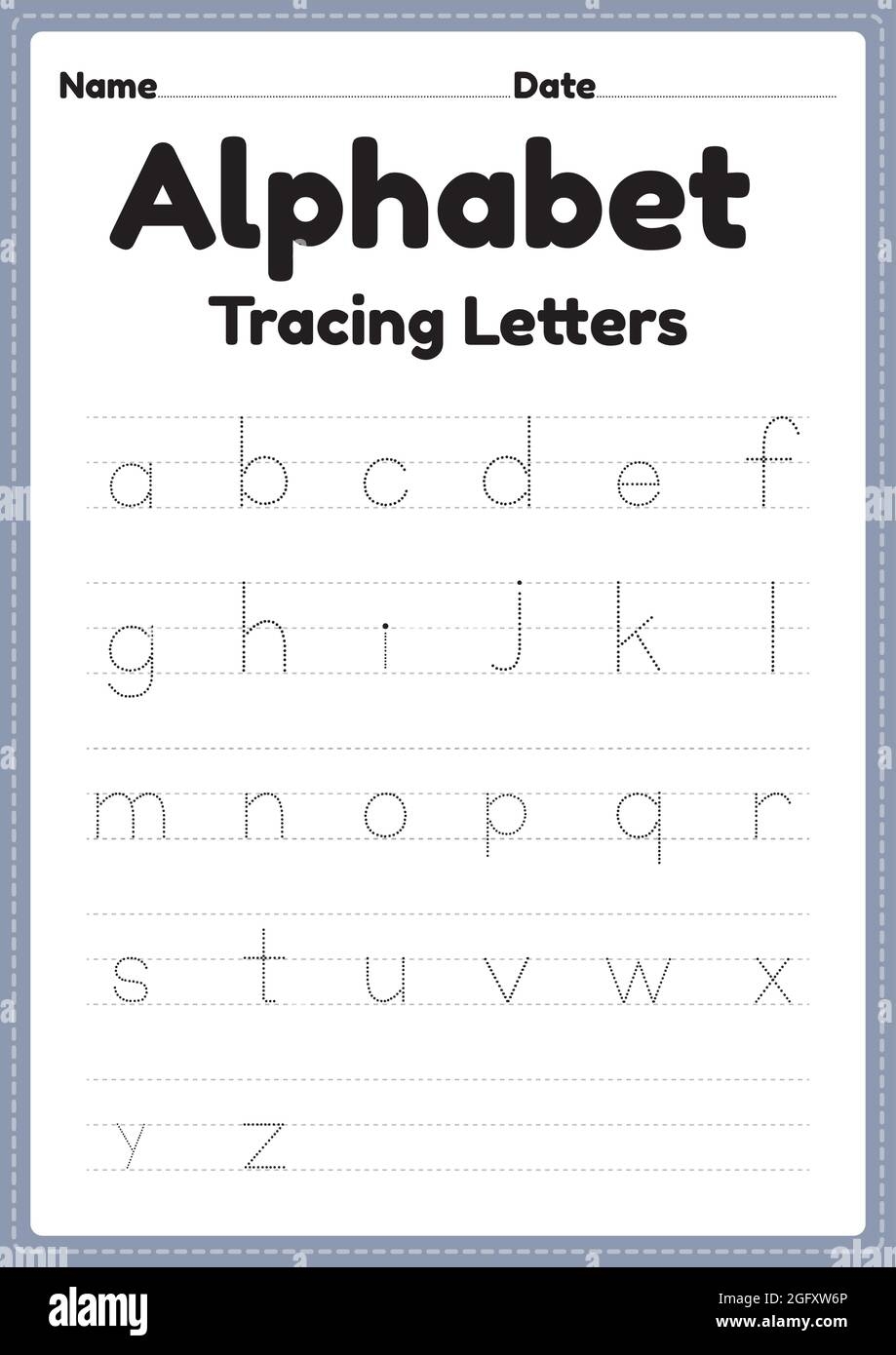 Tracing Worksheet Of Alphabet Letters For Kindergarten And Preschool Kids For Handwriting Practice And Educational Activities In A Printable Page Stock Vector Image Art Alamy Tracing Worksheet Of Alphabet Letters For Kindergarten And Preschool Kids For Handwriting Practice And Educational Activities In A Printable Page Stock Vector Image Art Alamy