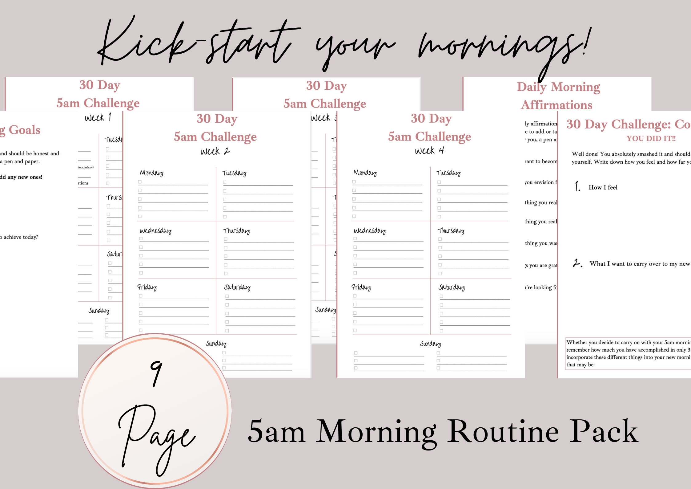 5 am club worksheets pdf download