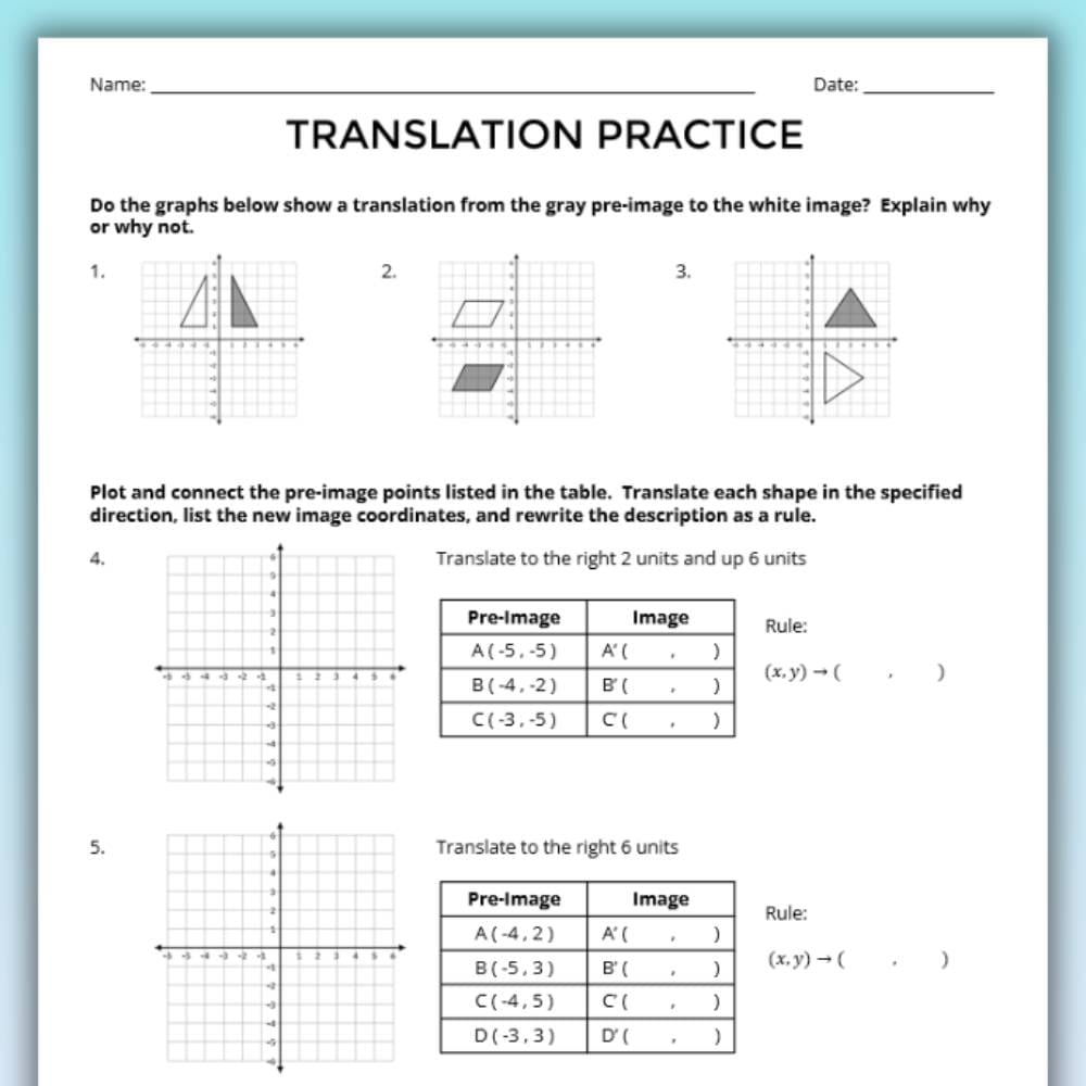 Translations Practice Worksheet Practice Translations On The Coordinate Plane CKMath Translations Practice Worksheet Practice Translations On The Coordinate Plane CKMath