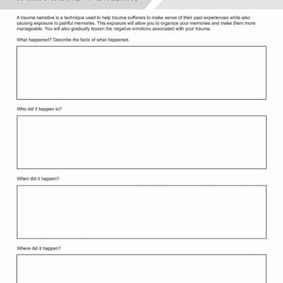 Trauma Narrative Worksheet PDF TherapyByPro