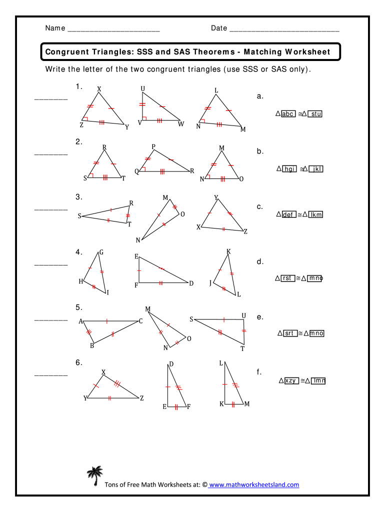 Triangle Congruence Theorems Fill Online Printable Fillable Blank PdfFiller Triangle Congruence Theorems Fill Online Printable Fillable Blank PdfFiller