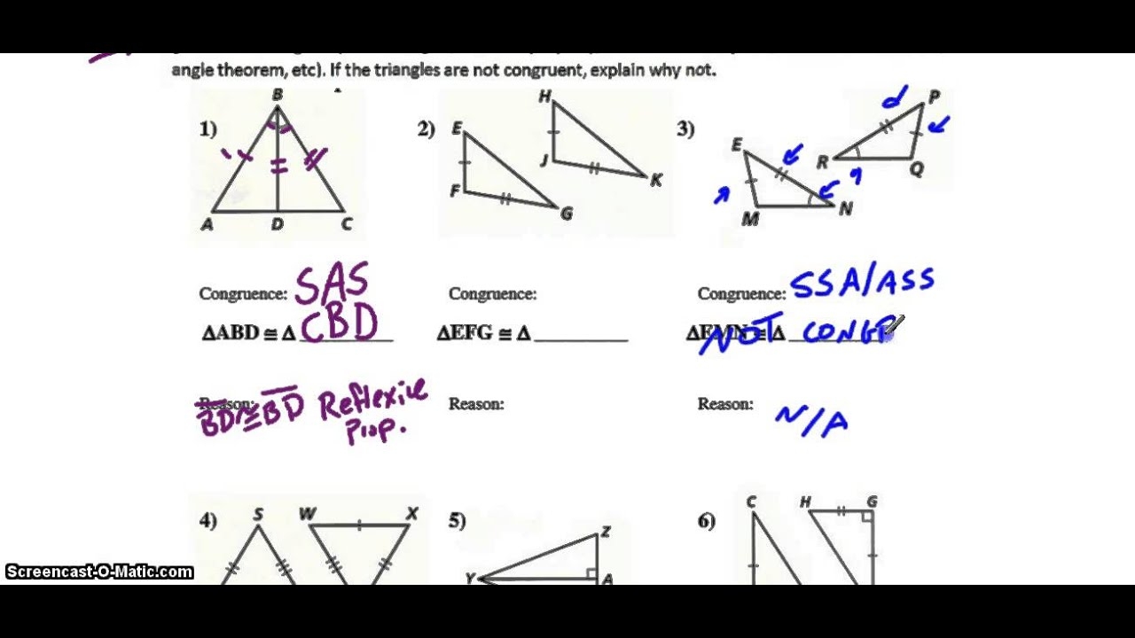Triangle Congruence Tier 2 Triangle Congruence Worksheet Worksheets Library