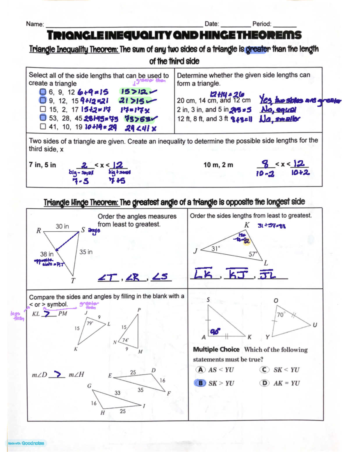 triangle inequality theorem worksheet pdf triangle inequality theorem worksheet pdf