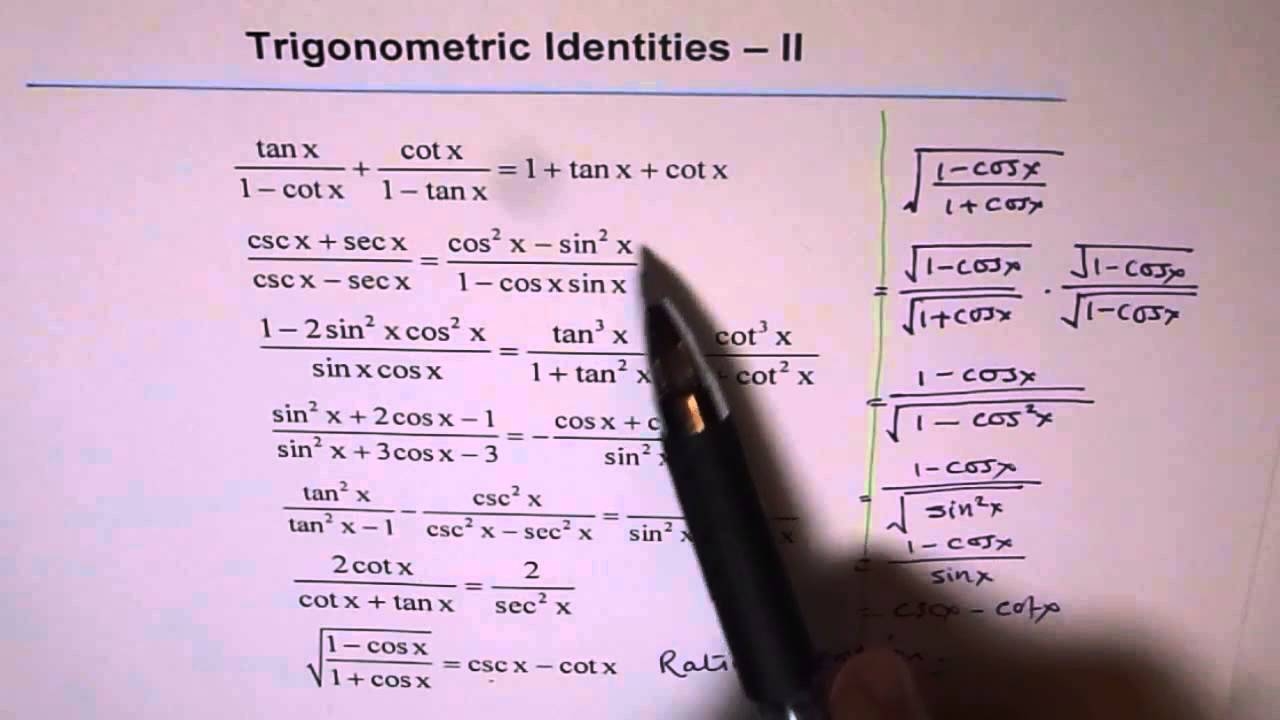 trigonometric identities worksheet with answers pdf