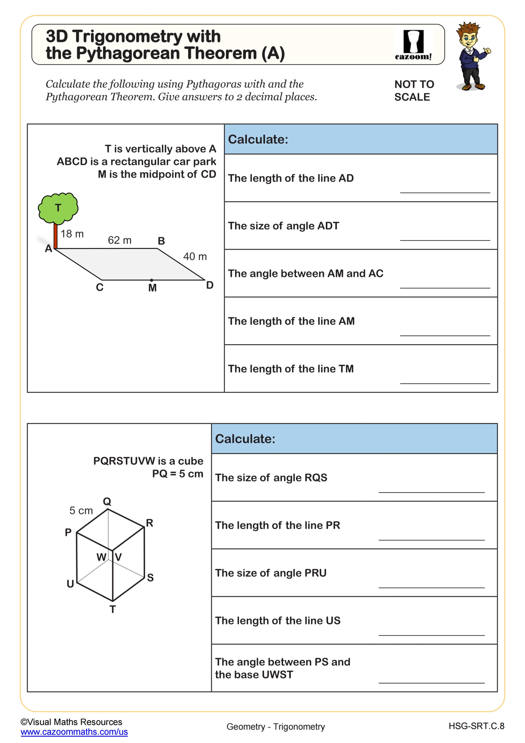 Trigonometry Worksheets Math Made Fun Cazoom Maths Cazoom Math