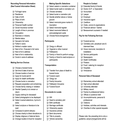 TX Grimes Funeral Chapels Funeral Planning Form Fill Online Printable Fillable Blank PdfFiller
