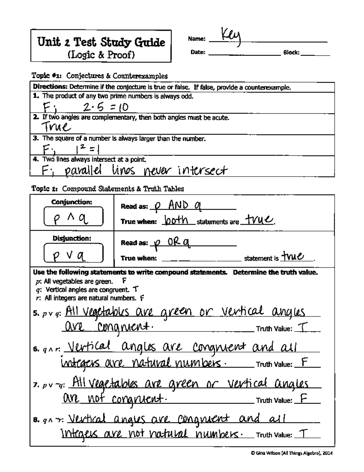 segments proofs worksheet answers gina wilson