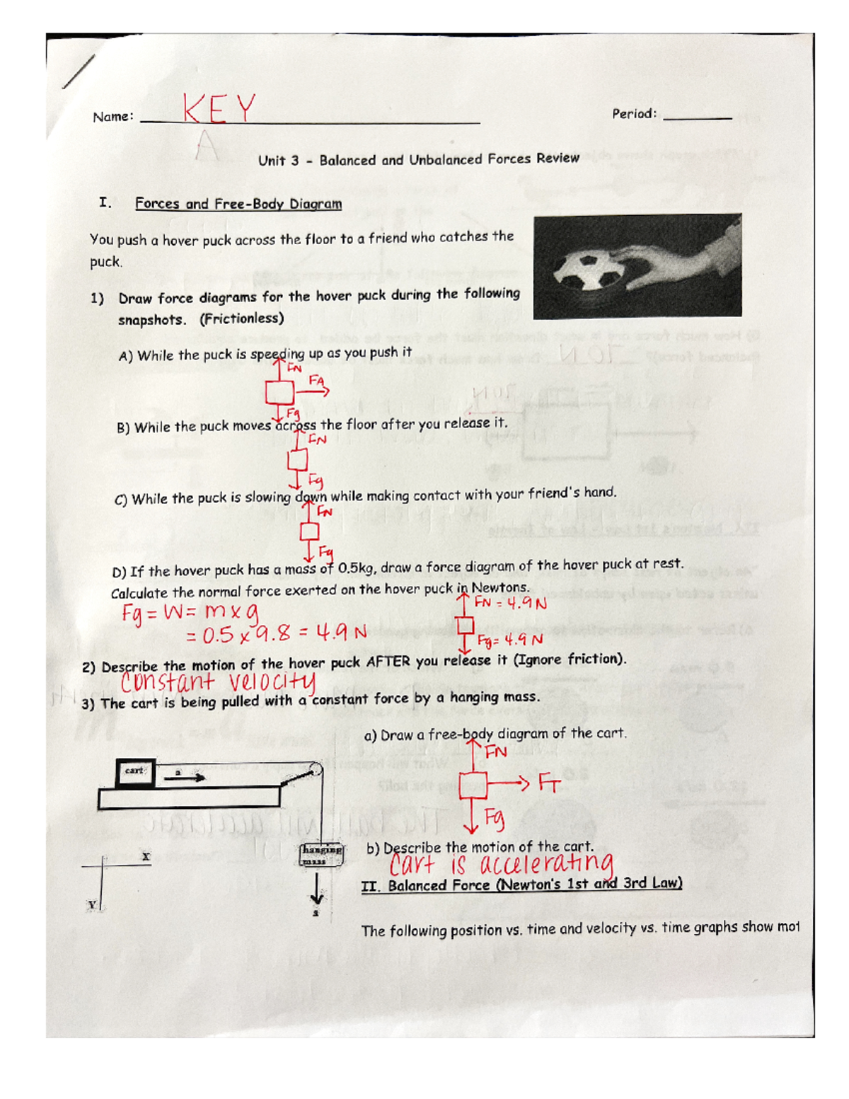 Unit 3 Forces Review Key Concepts And Answers Studocu