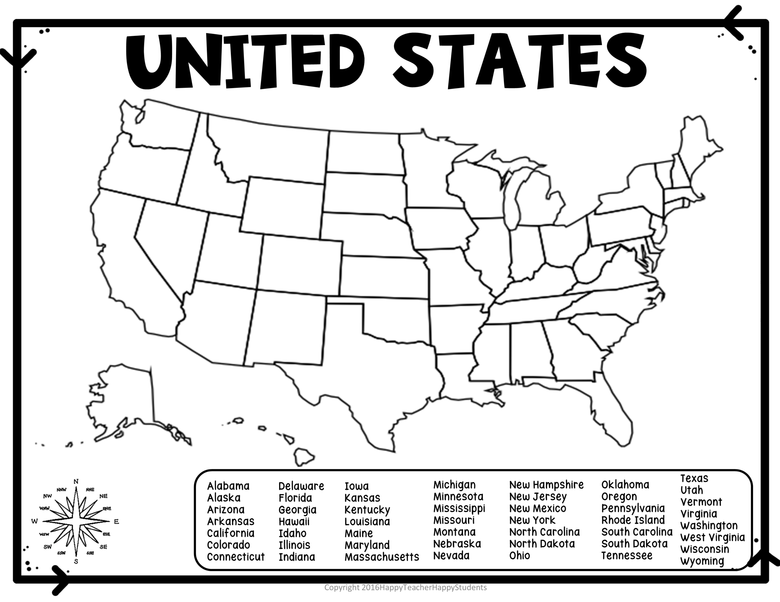 50 states worksheets pdf