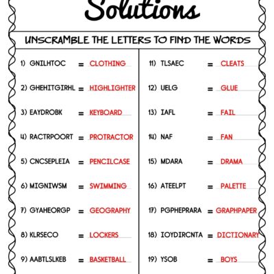 Unscramble The Fun Back to School Word Challenge Made By Teachers