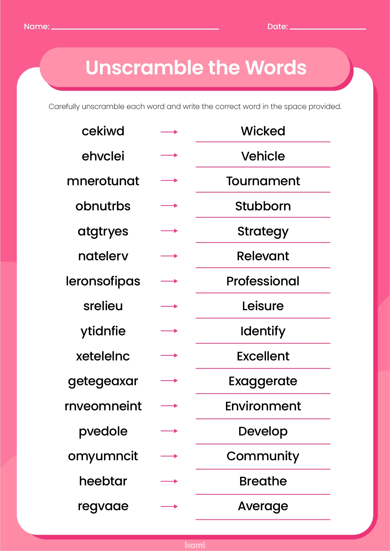 Unscramble The Words Worksheet Answer Key For Teachers Perfect Worksheets Library Unscramble The Words Worksheet Answer Key For Teachers Perfect Worksheets Library