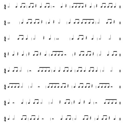 Unsycopated Eighth Note Worksheet The Shed