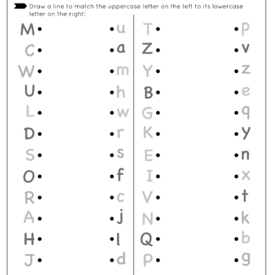 Upper Case And Lower Case Letters Free Worksheet For Kids