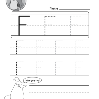 Uppercase Letter F Tracing Worksheet Doozy Moo
