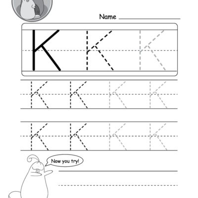 Uppercase Letter K Tracing Worksheet Doozy Moo